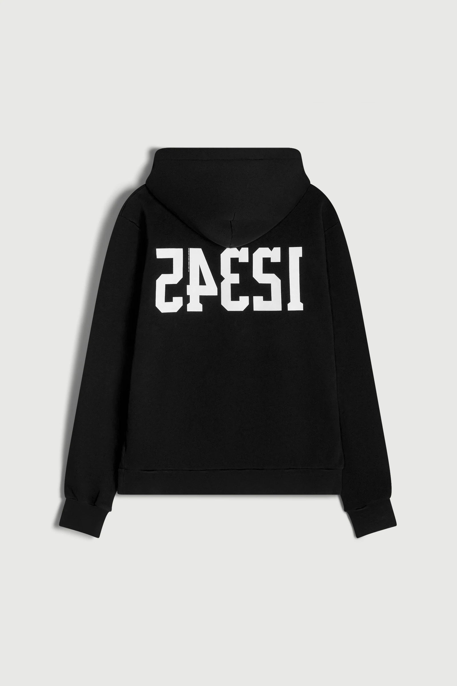 Black 12345 Hooded Sweatshirt