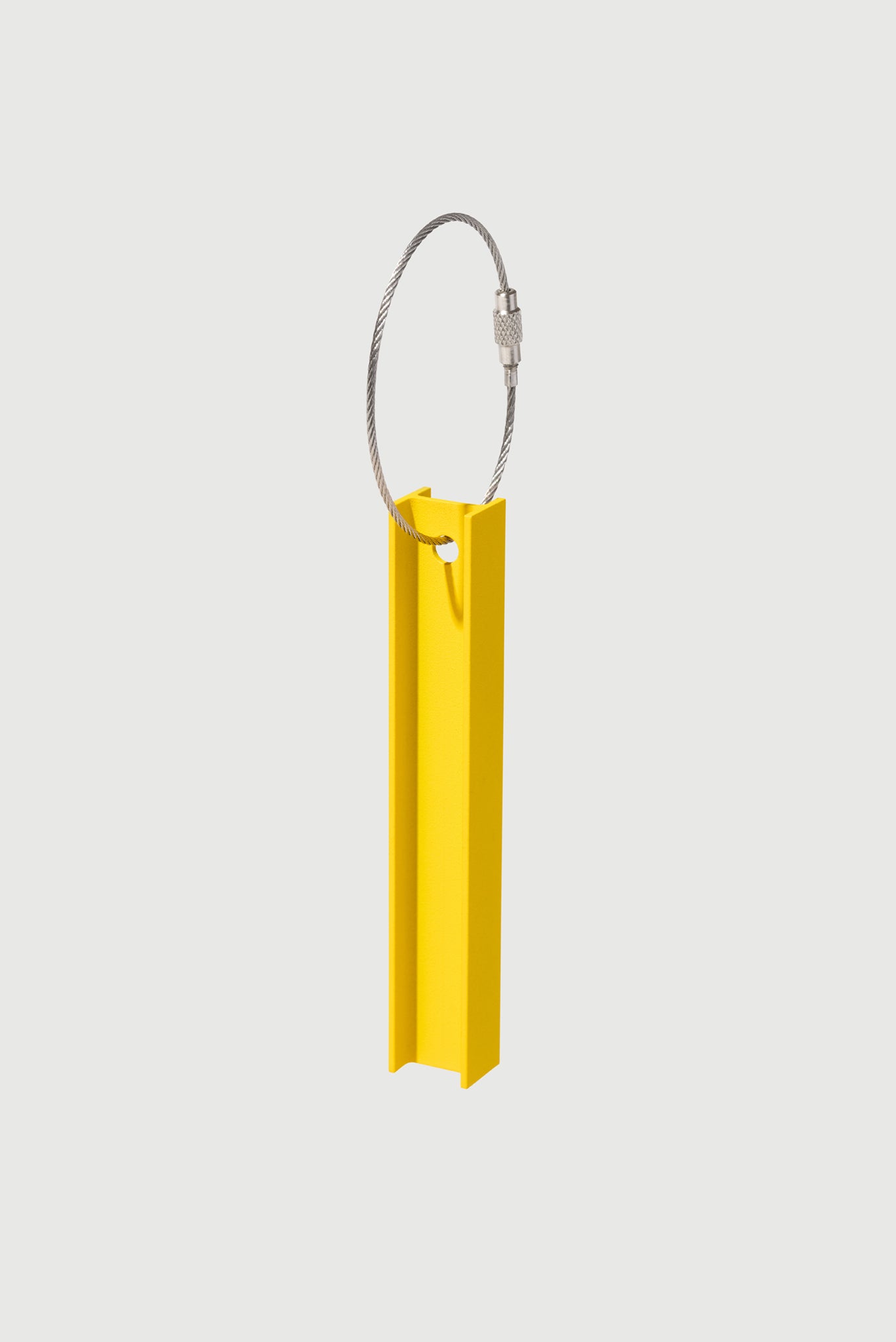 Yellow, RAL 1023, I-Beam Keychain in Steel