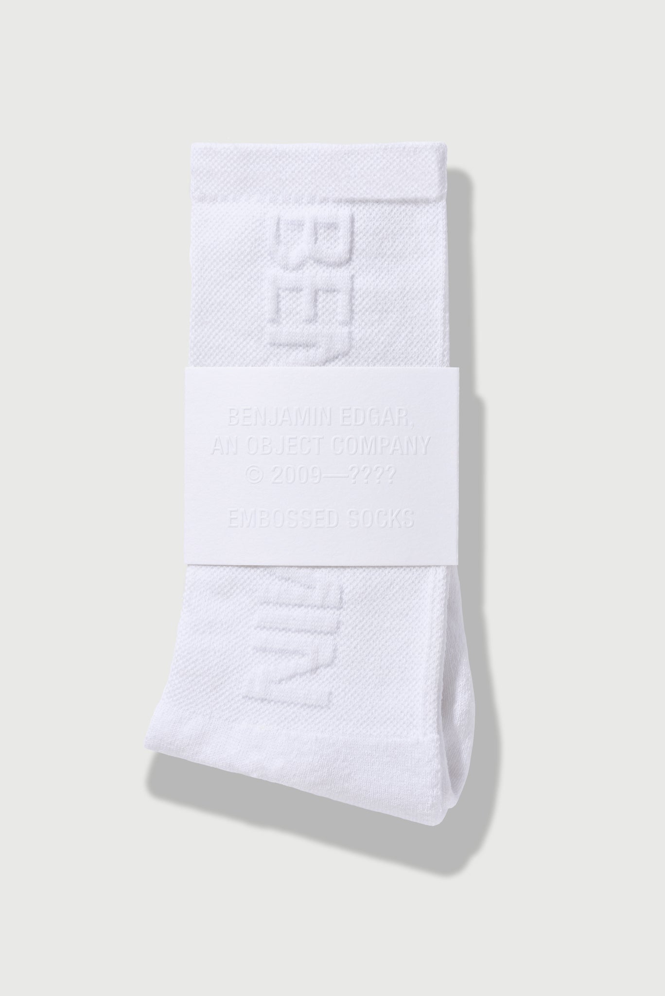 Embossed Socks in White