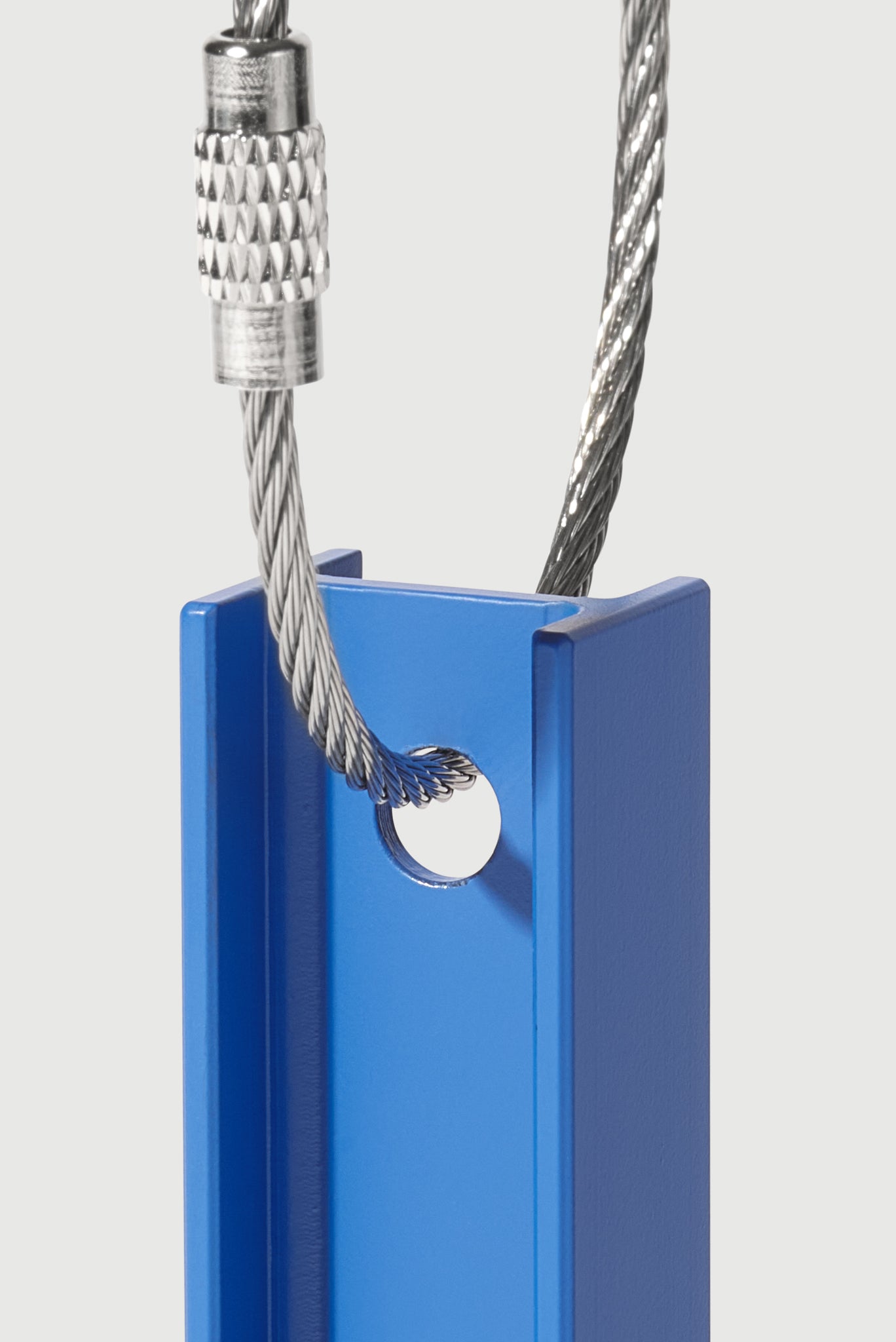 Steel I-Beam Keychain in Ceramic-based Cerakote® Blue