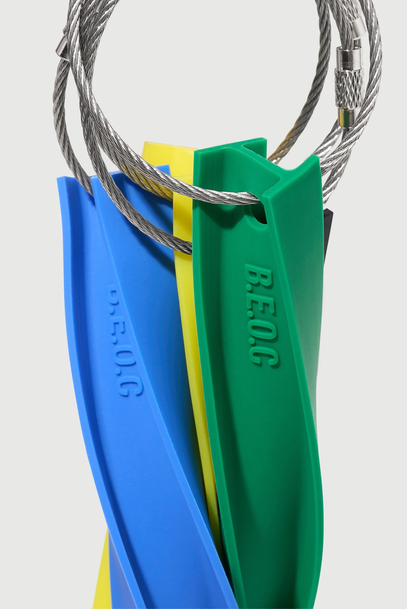 Flexible Rubber I-Beam Keychains 4 Pack