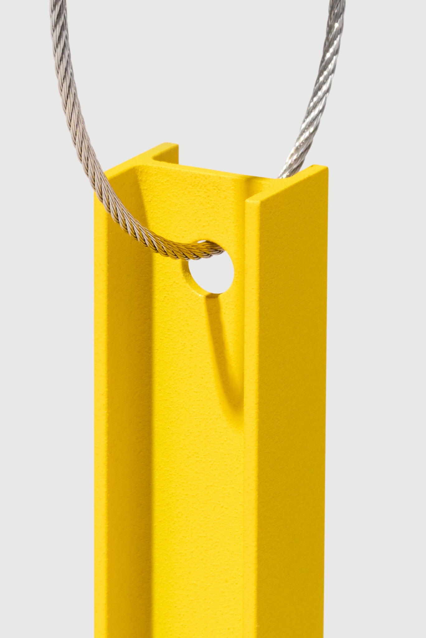 Yellow, RAL 1023, I-Beam Keychain in Steel
