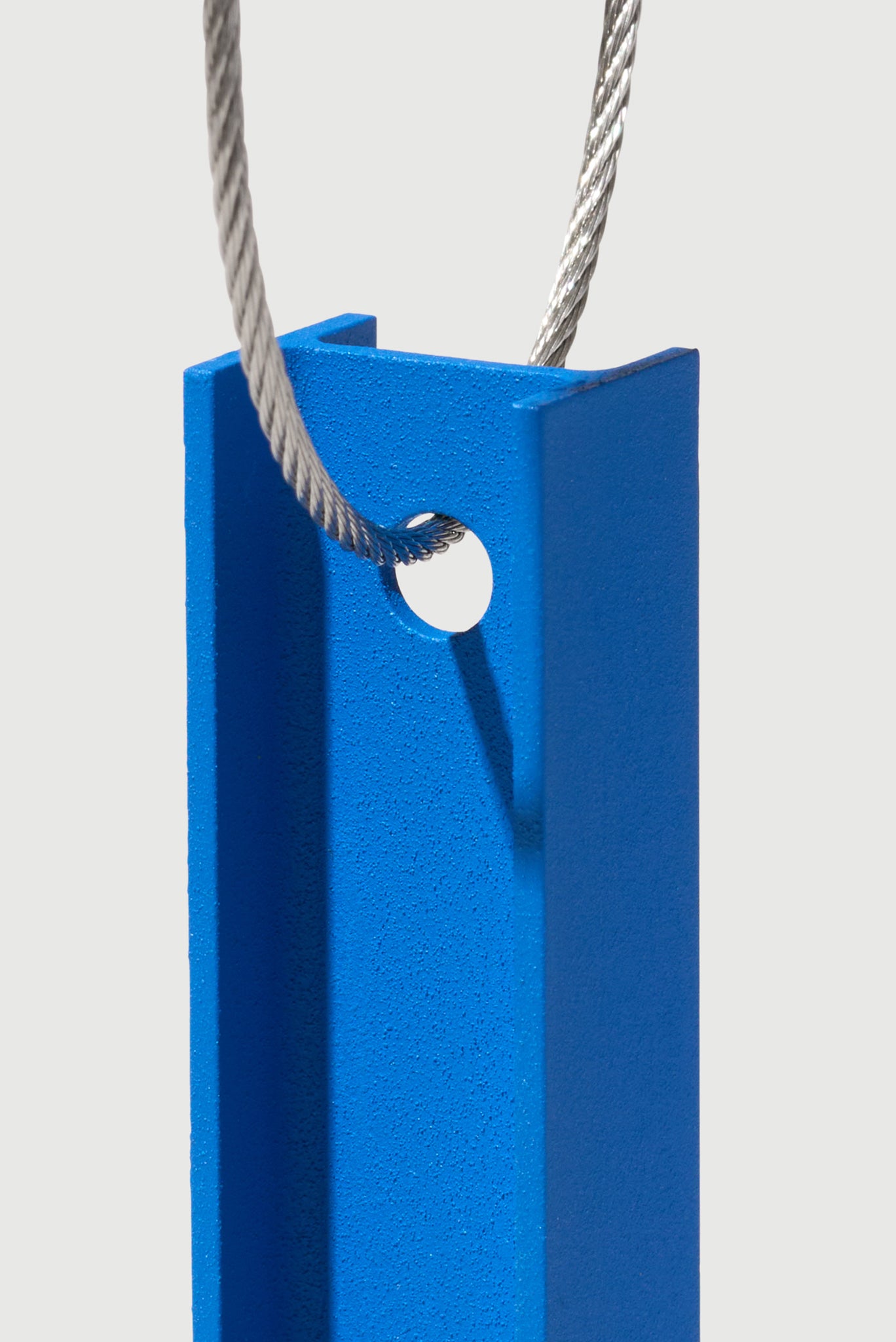 Blue, RAL 5005, I-Beam Keychain in Steel